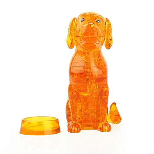 Ruluti Puppy Dog Toys 3D Crystal Puzzles Divertido Animal DIY Jigsaw Modelo Juguetes para Niños Niños Juguetes Inteligencia Juguetes (Color Al Azar)