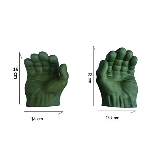 Rvtkak PVC Los Hulk Cosplay Guantes Hulk Guantes Niños Halloween Navidad Niños Disfraz Juguetes