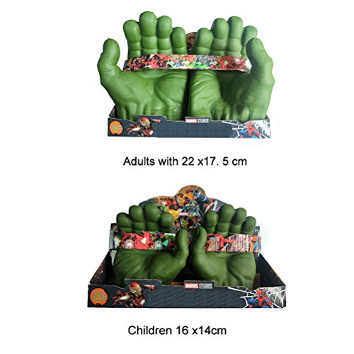 Rvtkak PVC Los Hulk Cosplay Guantes Hulk Guantes Niños Halloween Navidad Niños Disfraz Juguetes