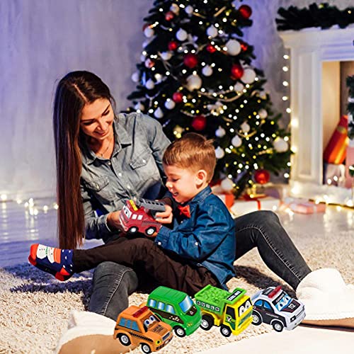 Rvtkak Vehículos de juego para niños, 24 piezas de juguete para coches de atrás, calendario de cuenta regresiva navideña, caja ciega para niños mayores de 1 año, juego de coches para niños