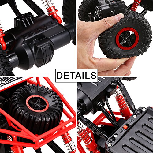 S-idee HB-P1801 4WD Rock Crawler - Coche Todoterreno teledirigido (Escala 1:18), Color Rojo