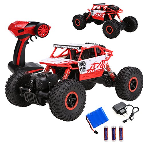 S-idee HB-P1801 4WD Rock Crawler - Coche Todoterreno teledirigido (Escala 1:18), Color Rojo