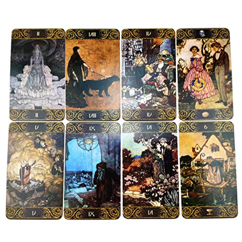 S-TROUBLE Edmund Dulac Tarots Cards Full English 78-Card Deck Oracle Party Adivinación Destino Juego de Mesa