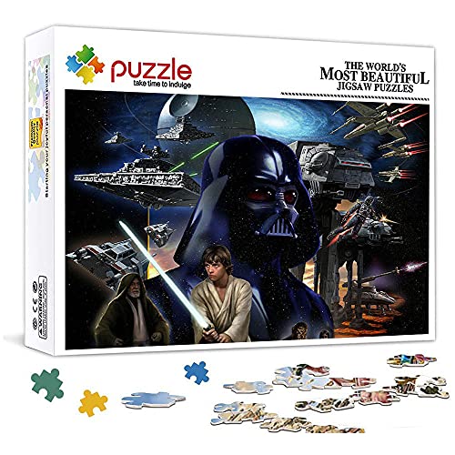 Sable de luz de Star Wars Darth Vader 1000 Piezas Puzzle para Adultos NiñOs Educativo Pieces Arte CartóN 38X26 CM CláSicos Juego De Rompecabezas Adolescentes Infantil Toda La Familiar Regalos