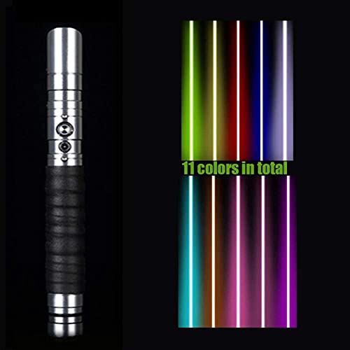 Sable de luz de Star Wars, Sable Luminoso LED de 11 Colores, Espada de Metal FX Recargable para niños