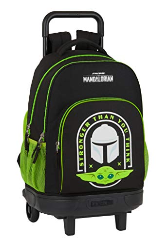 Safta 612041918 Mochila Escolar con Carro Incluido y Espalda Acolchada The Mandalorian