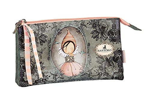 safta 811913744 Mirabelle Santoro - Estuche Triple Escolar, Multicolor