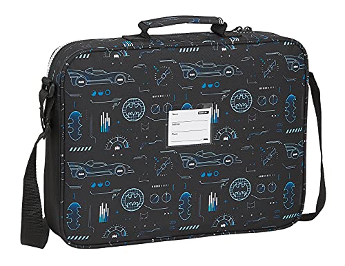 Safta Cartera Extraescolares de Batman Bat-Tech, 380x60x280 mm, Negro (M385)