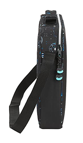 Safta Cartera Extraescolares de Batman Bat-Tech, 380x60x280 mm, Negro (M385)