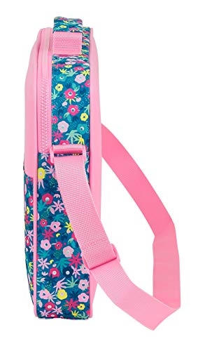 Safta Cartera Extraescolares de Benetton Blooming, 380x60x280mm, rosa/multicolor, m (M385)