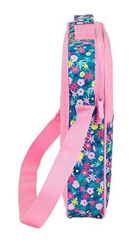 Safta Cartera Extraescolares de Benetton Blooming, 380x60x280mm, rosa/multicolor, m (M385)