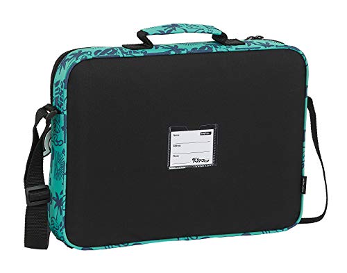 Safta Cartera Extraescolares de El Niño Beach Party, Verde/Negro, 380x60x280mm