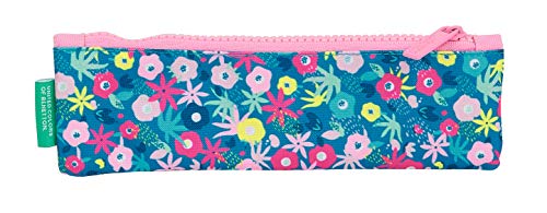 Safta Estuche Escolar de Benetton Blooming, 200x600mm, rosa/multicolor