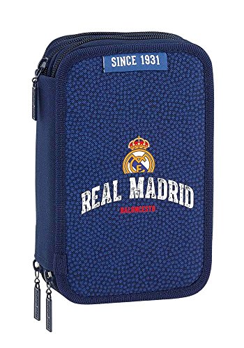 Safta Estuche Real Madrid Basket Oficial 41 Útiles Incluidos 210x60x105mm