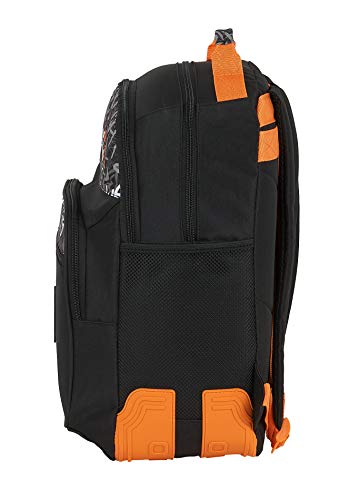 Safta M773, Mochila Unisex niños, Gris/Naranja, 320x150x420 mm