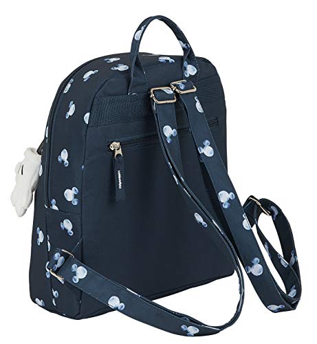 Safta Mini Mochila Mickey Mouse Moon,250x130x300mm, Azul Marino, M (M846)