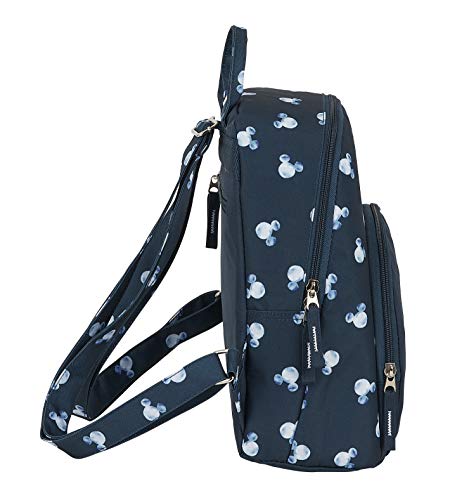 Safta Mini Mochila Mickey Mouse Moon,250x130x300mm, Azul Marino, M (M846)