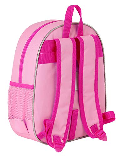 Safta Mochila Diseño 3D Adaptable a Carro de Minnie Mouse, 270x100x320mm, Rosa Claro