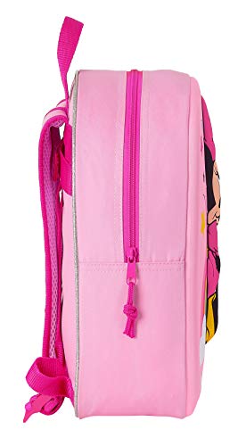 Safta Mochila Diseño 3D Adaptable a Carro de Minnie Mouse, 270x100x320mm, Rosa Claro