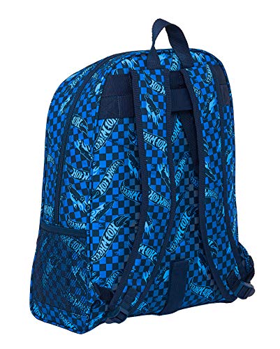 Safta Mochila Escolar de Hot Wheels, 320x140x420mm, azul