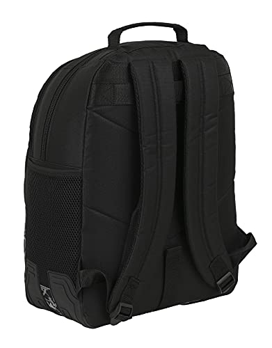 Safta Mochila Escolar de Smiley World Urban Flow, 320x150x420 mm, Negro