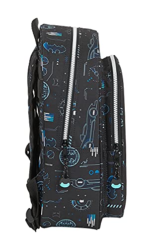 Safta Mochila Escolar Infantil de Batman Bat-Tech, 270x100x330 mm, Negro