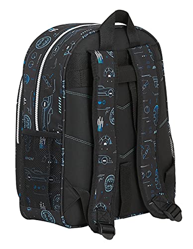 Safta Mochila Escolar Junior de Batman Bat-Tech, 320x120x380 mm, Negro