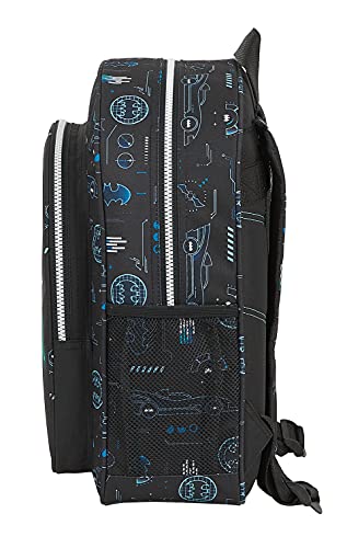 Safta Mochila Escolar Junior de Batman Bat-Tech, 320x120x380 mm, Negro