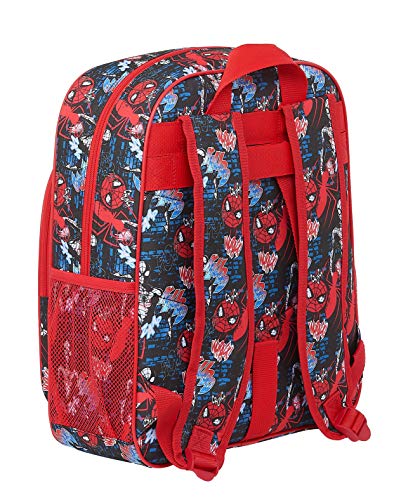 Safta Mochila Escolar Junior de SpiderMan Go Hero, 320x120x380mm, negro/rojo, m (M640)