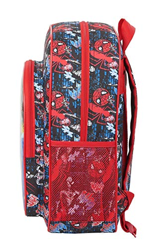 Safta Mochila Escolar Junior de SpiderMan Go Hero, 320x120x380mm, negro/rojo, m (M640)