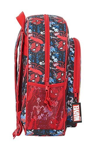 Safta Mochila Escolar Junior de SpiderMan Go Hero, 320x120x380mm, negro/rojo, m (M640)