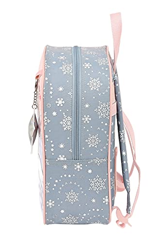 Safta Mochila Infantil de Frozen II Magical Seasons, 220x100x270 mm, Gris Azulado/Rosa Claro (M232)