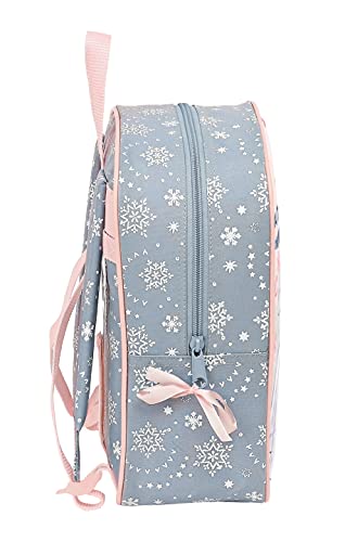 Safta Mochila Infantil de Frozen II Magical Seasons, 220x100x270 mm, Gris Azulado/Rosa Claro (M232)