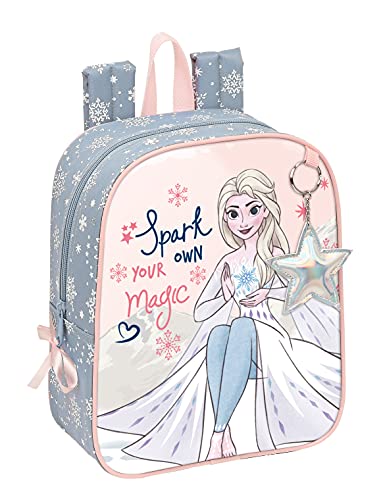 Safta Mochila Infantil de Frozen II Magical Seasons, 220x100x270 mm, Gris Azulado/Rosa Claro (M232)