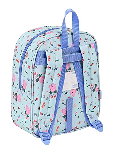 Safta Mochila Infantil de Peppa Pig Urban Farmer, 220x100x270 mm, Azul Claro/Multicolor