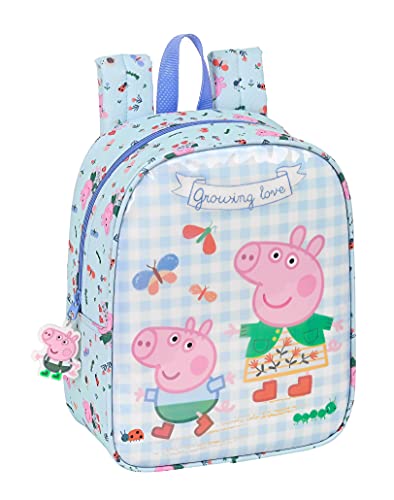 Safta Mochila Infantil de Peppa Pig Urban Farmer, 220x100x270 mm, Azul Claro/Multicolor