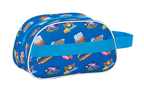 Safta Neceser Escolar Infantil Mediano con Asa de Superzings Serie 5, Azul, 260x120x150mm