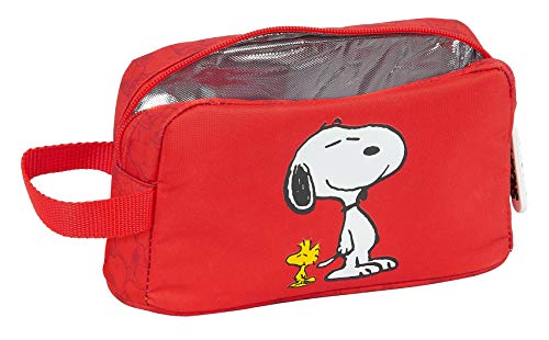 Safta Porta Desayunos Termo Térmica de Snoopy, 215x65x120mm, rojo, m