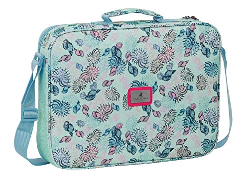 Safta Santoro Cartera Extraescolares Mirabelle Marina, 380x60x280mm, azul/verde, M (M385)