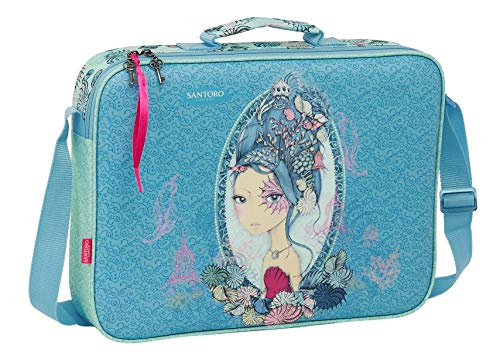 Safta Santoro Cartera Extraescolares Mirabelle Marina, 380x60x280mm, azul/verde, M (M385)