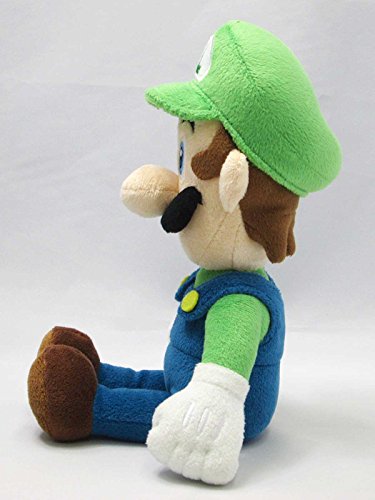 Sanei Super Mario AC02 All Star Collection Luigi Felpa de 25,4 cm, tamaño pequeño