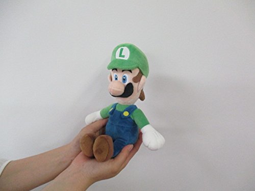 Sanei Super Mario AC02 All Star Collection Luigi Felpa de 25,4 cm, tamaño pequeño