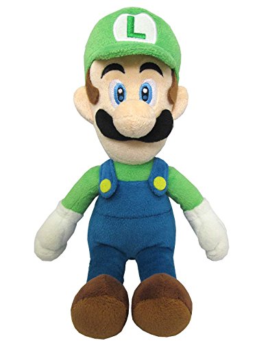 Sanei Super Mario AC02 All Star Collection Luigi Felpa de 25,4 cm, tamaño pequeño