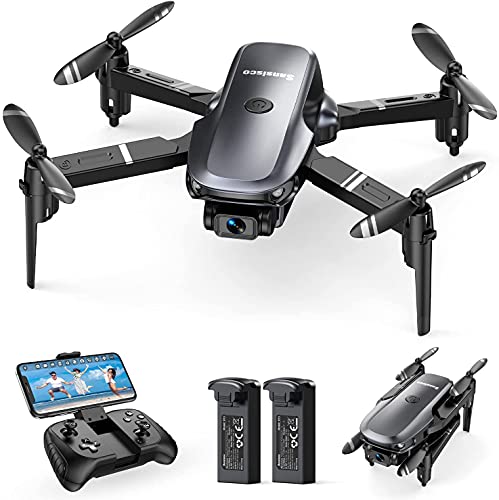 Sansisco D15 Mini Drone con Camara 1080P, Drone Plegable con FPV WiFi, Control de Gravedad, Fotografía de Gesto, Ruta de Vuelo Personalizada, Drone para Principiantes con Modo sin Cabeza