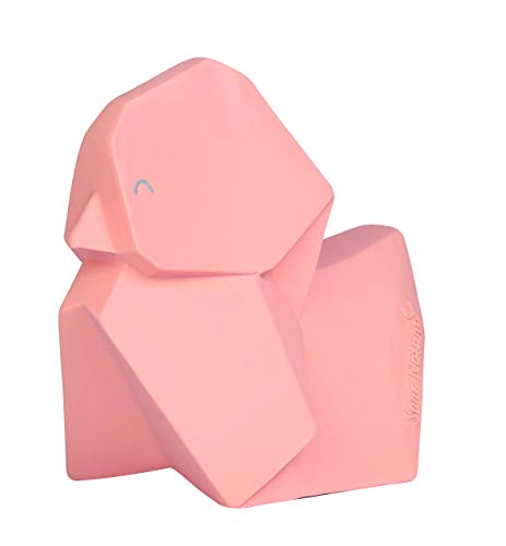 SARO - Nature Toy “Patito Origami" - Juguete Mordedor 100% Caucho Natural (Rosa)