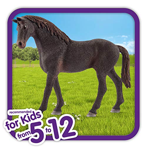 Schleich-13856 Figura de Caballo Semental, Pura Sangre inglés, Colección Horse Club, Color marrón, 13 cm (13856)