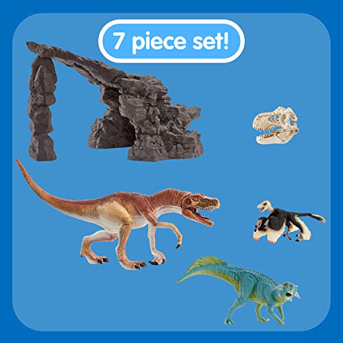 Schleich 41461 Juego de dinosaurios - dinoset con cueva, juguetes a partir de 4 años