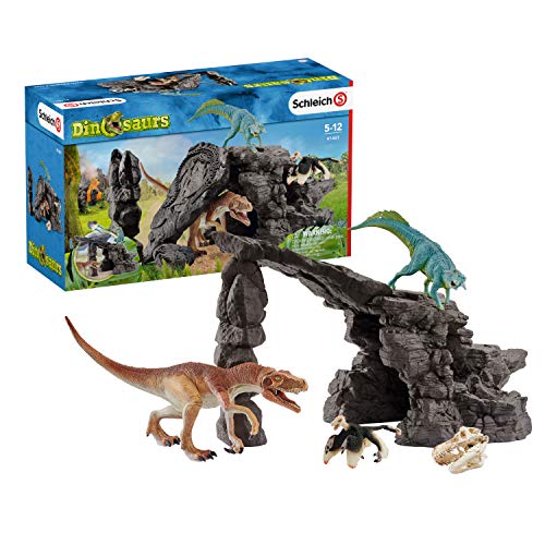 Schleich 41461 Juego de dinosaurios - dinoset con cueva, juguetes a partir de 4 años