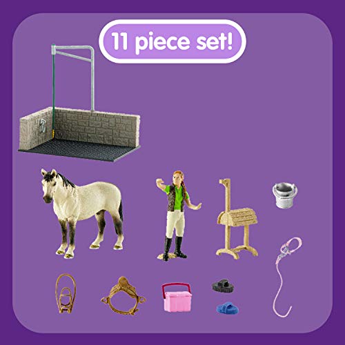 Schleich 42104 Horse Club play set - área de lavado para caballos, juguetes a partir de 5 años