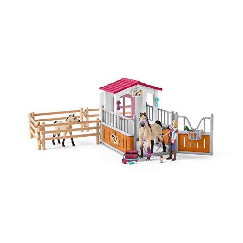 Schleich 42369 Horse Club play set - caja de caballos con los árabes y el novio, juguetes a partir de 5 años